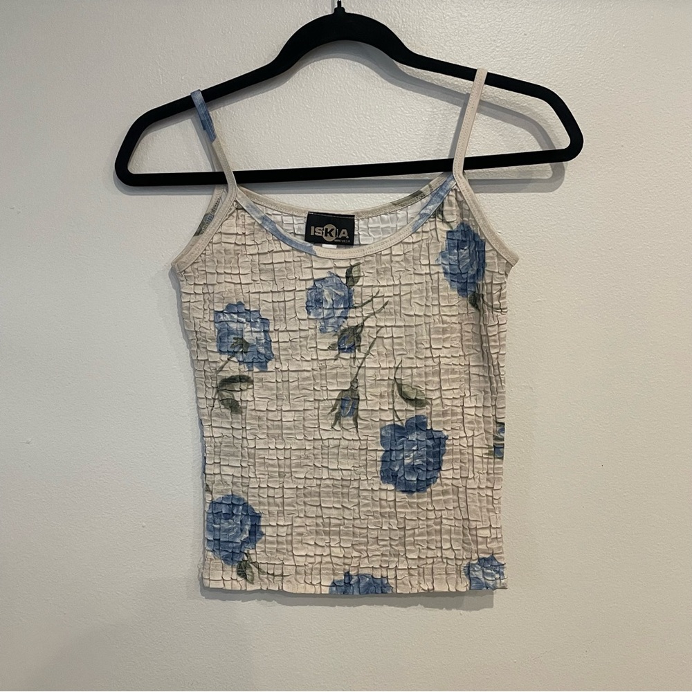VTG Iskia satin floral tank - Medium